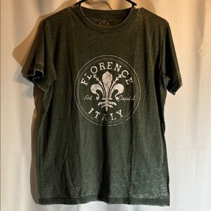 Florence Italy Graphic Crewneck Tee - Olive Green